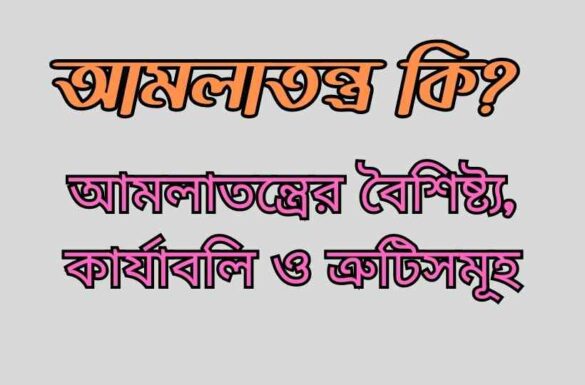 আমলাতন্ত্র কি আমলাতন্ত্রের বৈশিষ্ট্য কার্যাবলি ও ত্রুটিসমূহ