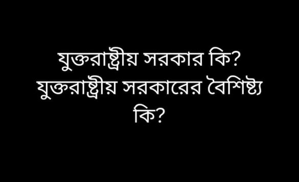 যুক্তরাষ্ট্রীয় সরকার কি