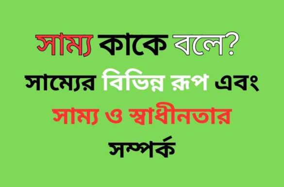 সাম্য কাকে বলে সাম্য ও স্বাধীনতার সম্পর্ক সাম্য কাকে বলে সাম্য ও স্বাধীনতার সম্পর্ক