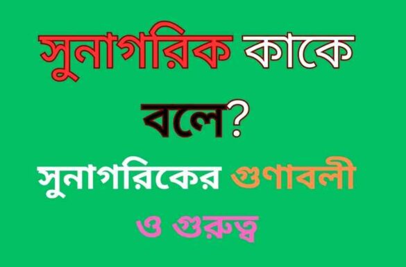 সুনাগরিক কাকে বলে সুনাগরিকের গুণাবলী